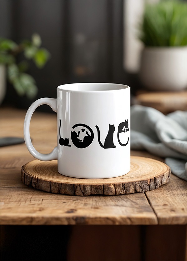 Aşkın En Patili Hali Love Tasarım Kedi Temalı Kupa Bardak