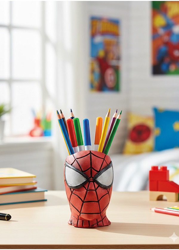 Süper Kahraman ve Film Karakteri Spider-Man Büst Kalemlik