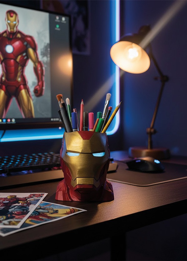 Efsanevi Karakter Iron Man Büst Kalemlik