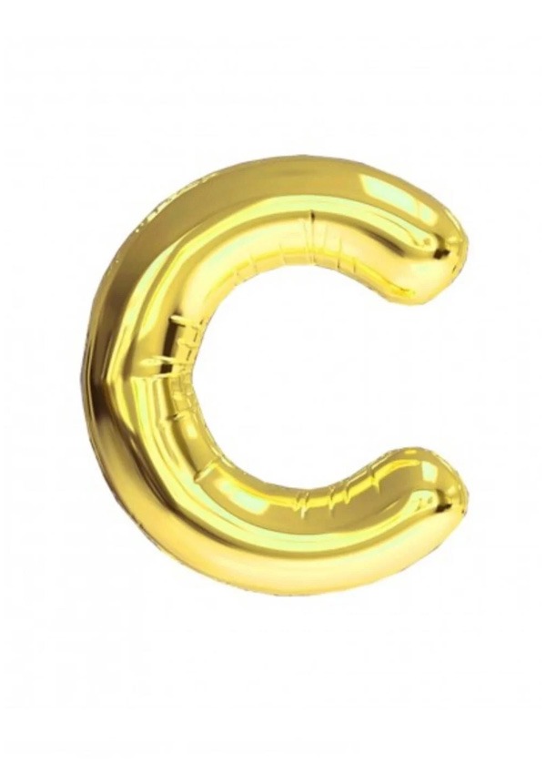 GOLD HARF FOLYO BALON 40 İNÇ C HARFİ