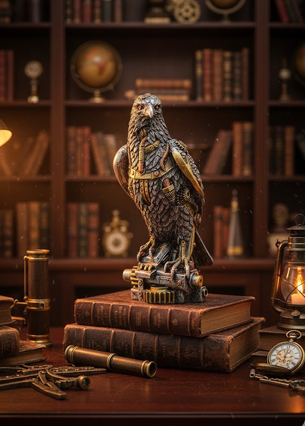 Steampunk Mekanik Kartal Biblo