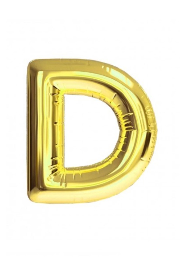 GOLD HARF FOLYO BALON 40 İNÇ D HARFİ