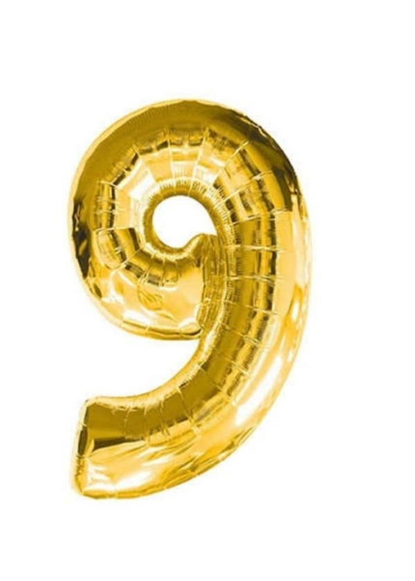 GOLD RENK RAKAM FOLYO BALON 40 İNÇ 9 RAKAMI