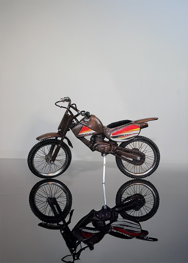 Dekoratif Metal Motosiklet Figürü  Motokros