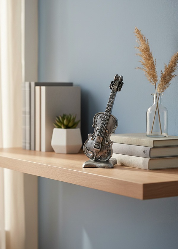 Polyester Dekoratif Keman Biblo ( 5 Farklı Renk Seçeneği )