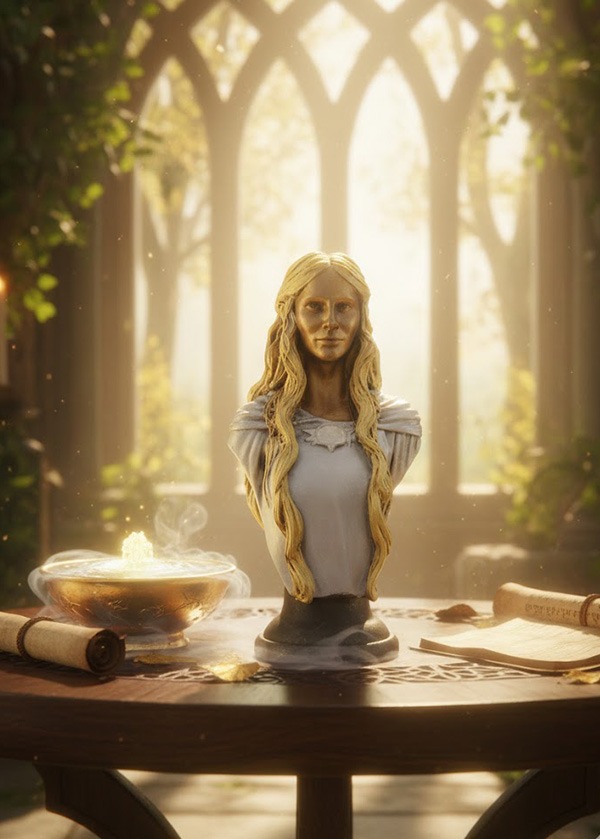 Polyester Galadriel Büstü