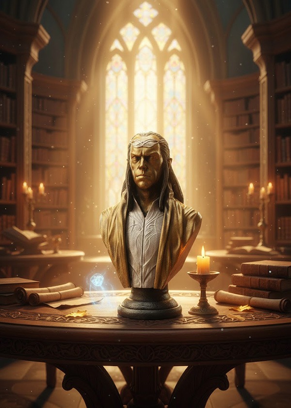 Polyester Elrond Büstü