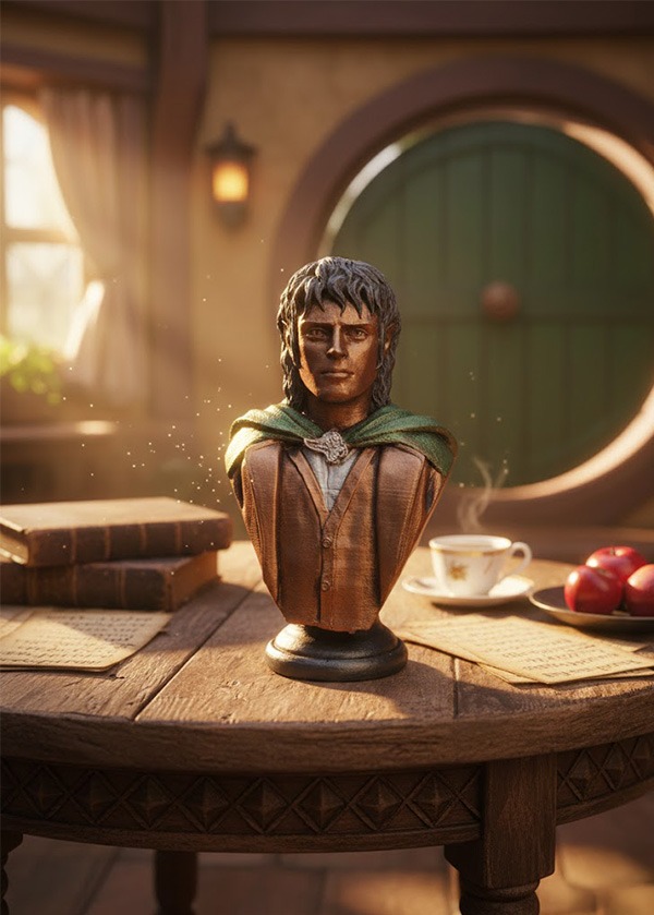 Hobbit Frodo Baggins Büst Heykel