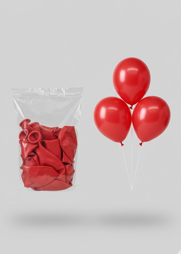KIRMIZI RENK BALON PAKET İÇİ 10 ADET BALON 