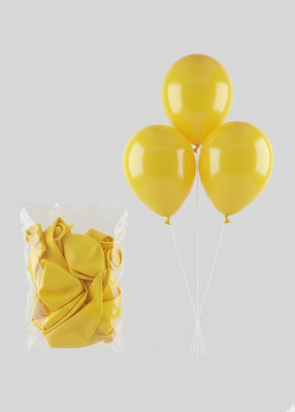 SARI RENK PAKET İÇİ 10 ADET BALON 