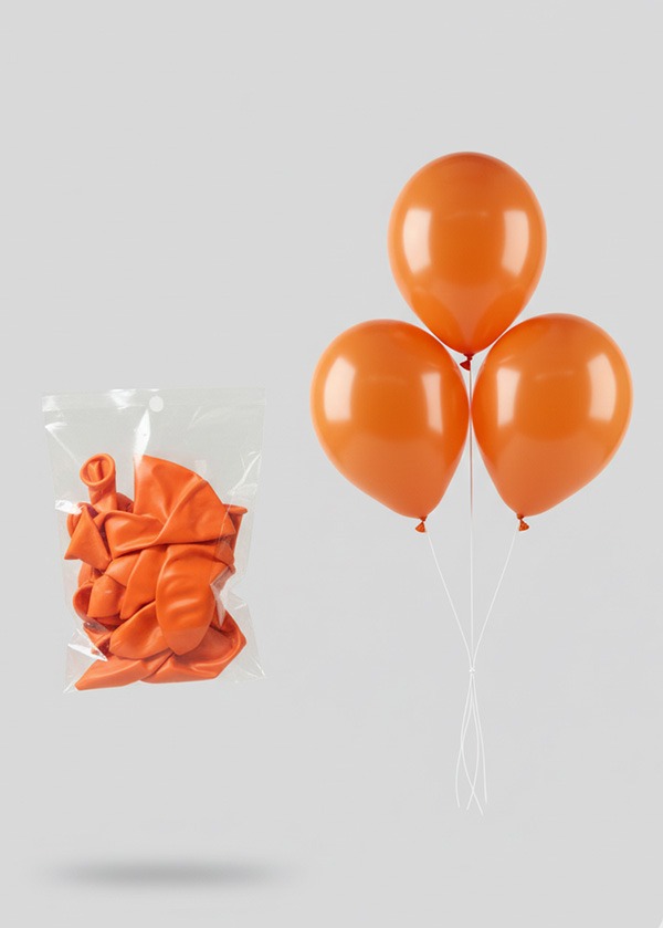 TURUNCU RENK PAKET İÇİ 10 ADET BALON 