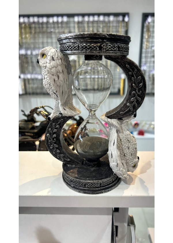 Baykuş Temalı Gotik Kum Saati