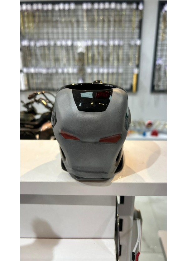 Iron Man Gümüş/Siyah 3D Zırh Temalı Seramik Kupa