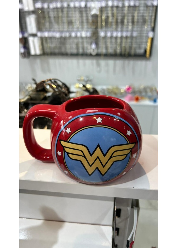Wonder Woman Logolu Kırmızı Seramik Kupa